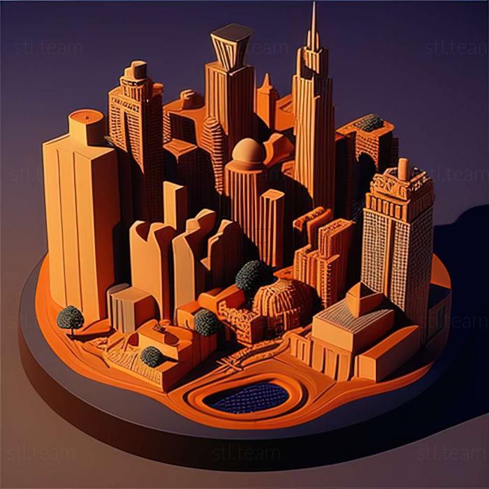3D модель Гра SimCity 2000 (STL)